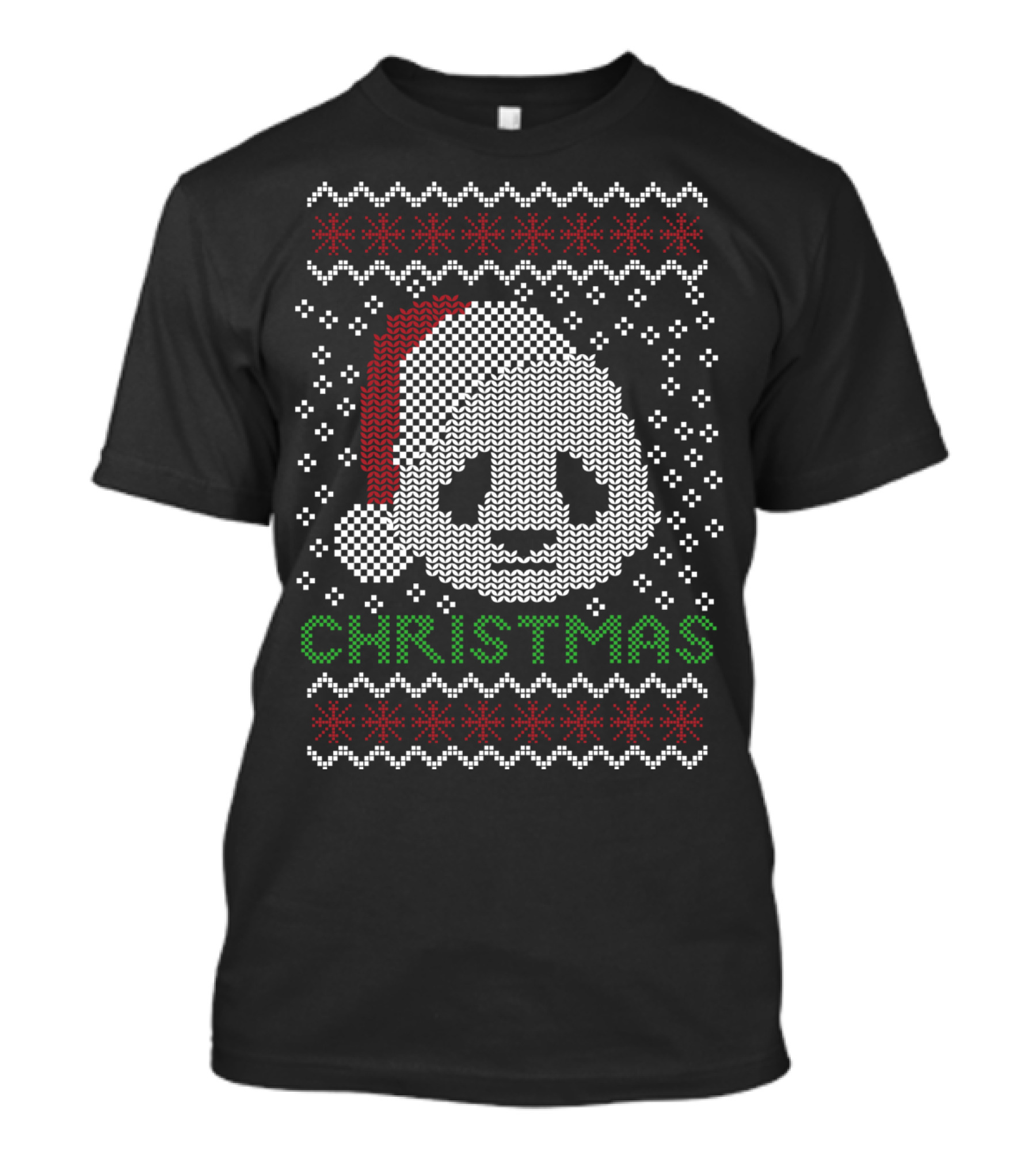 Oso Panda Christmas Santa Hat Knit T-Shirt