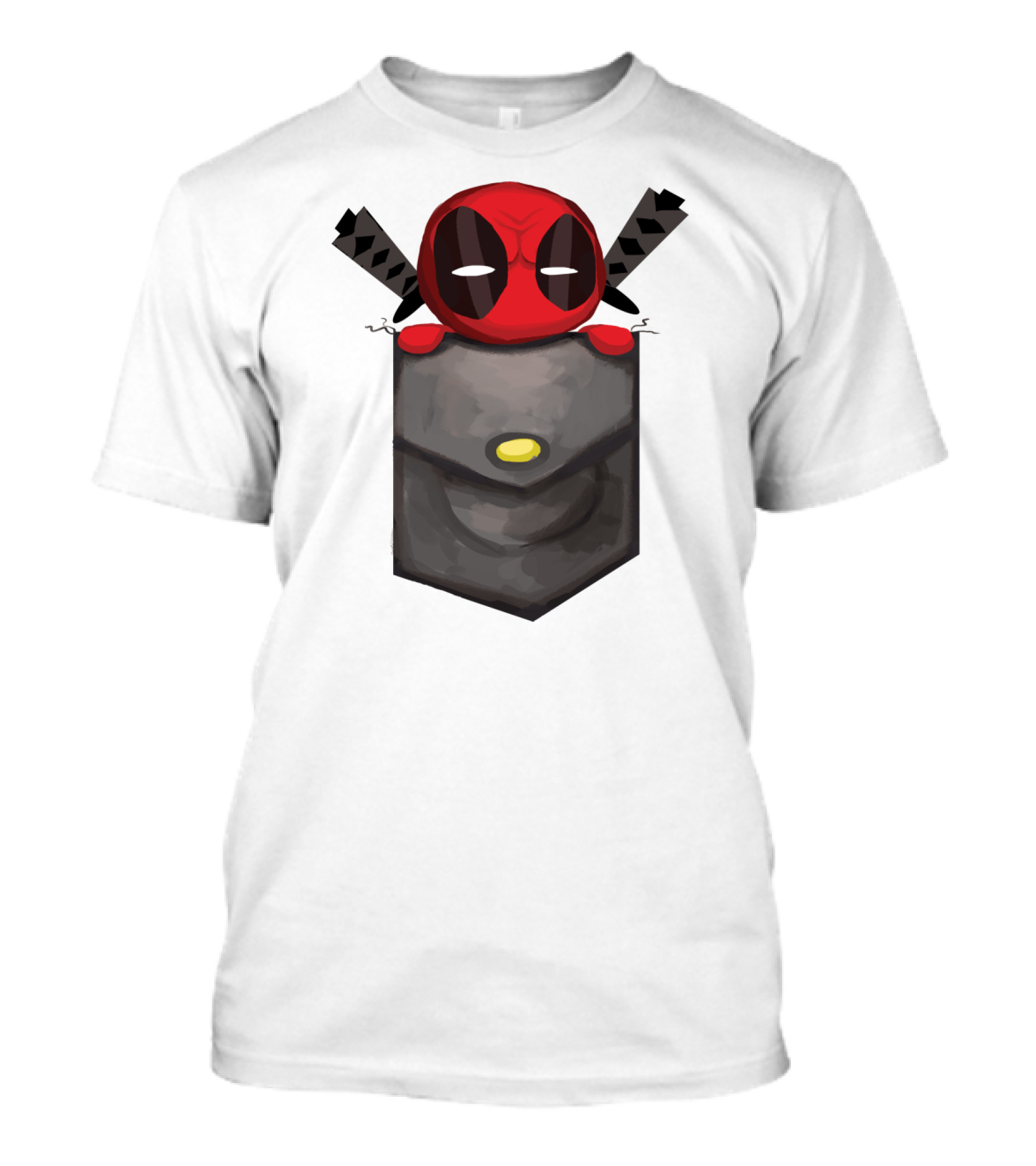 Deadpool Chibi Pocket With Swords T-Shirt