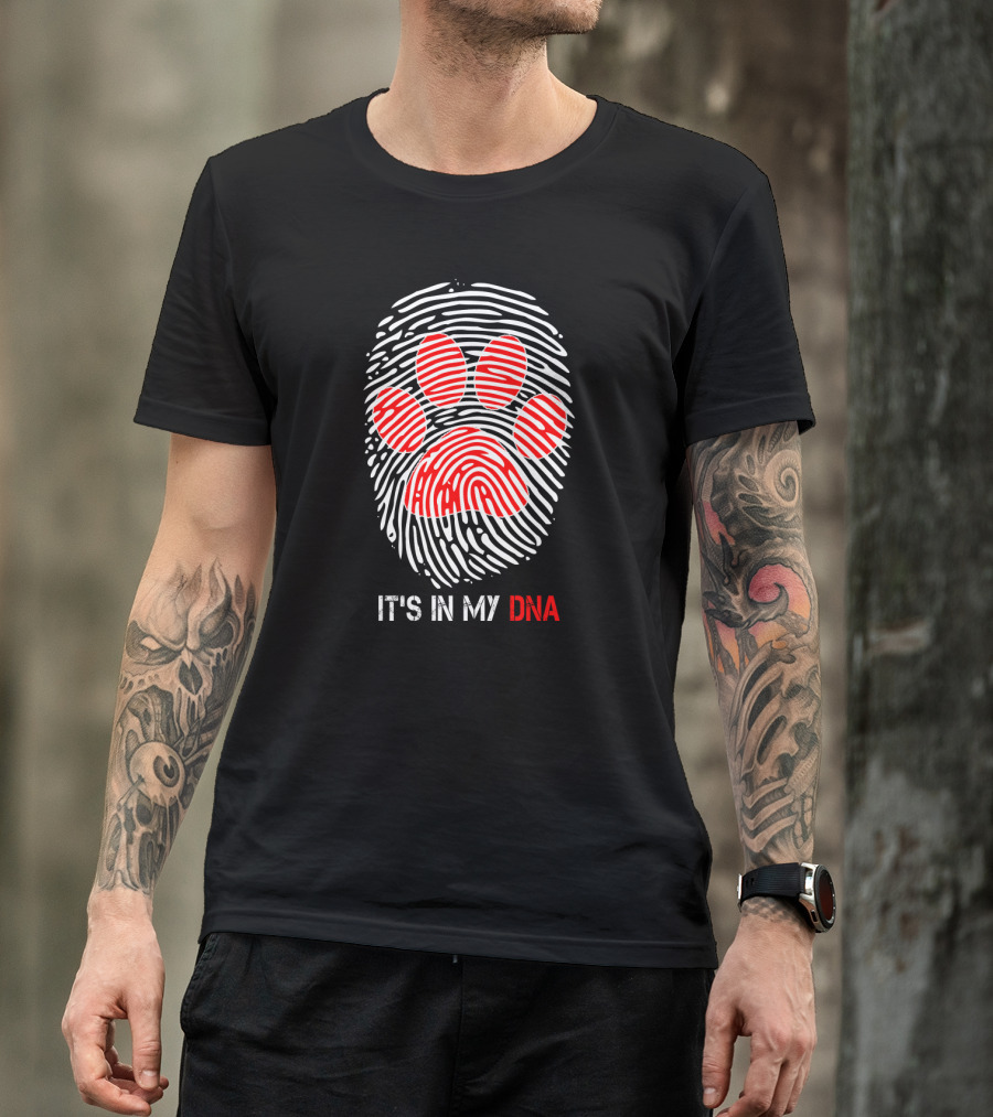 IT'S IN MY DNA Fingerprint Paw Prints T-Shirt