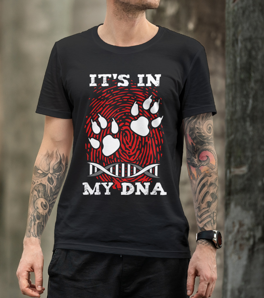 IT'S IN MY DNA Paw Print Fingerprint T-Shirt