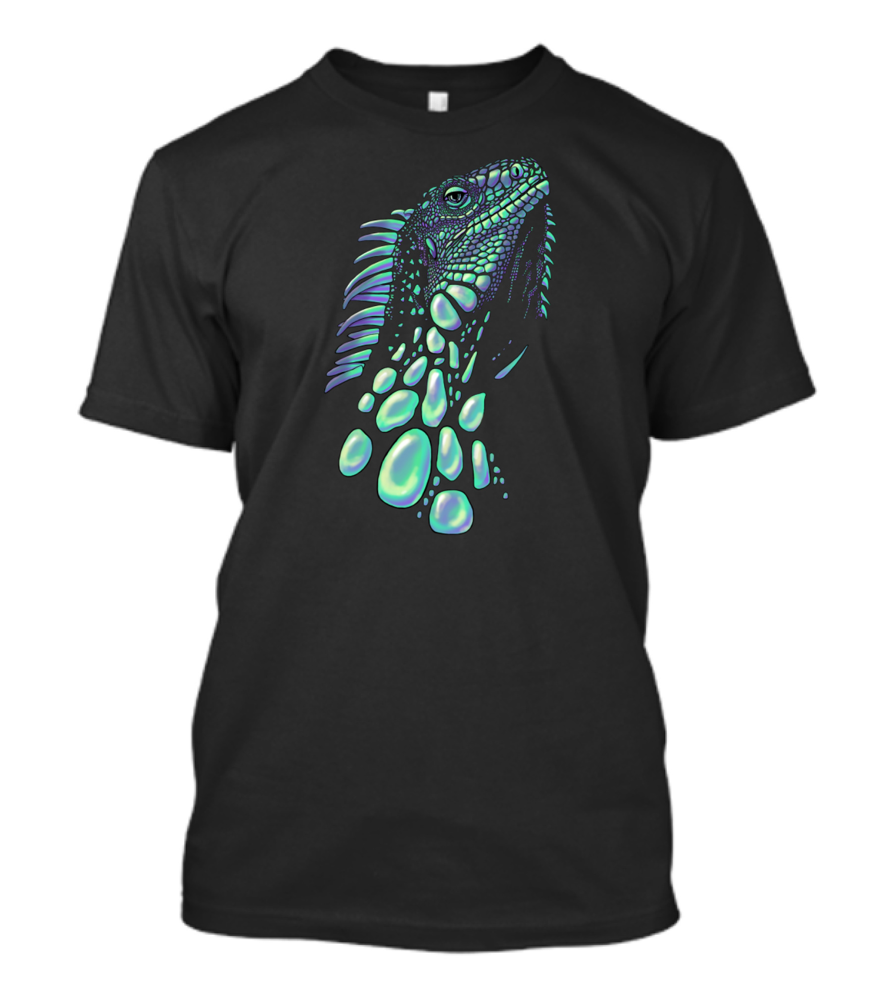 Vibrant Iguana With Iridescent Scales T-Shirt