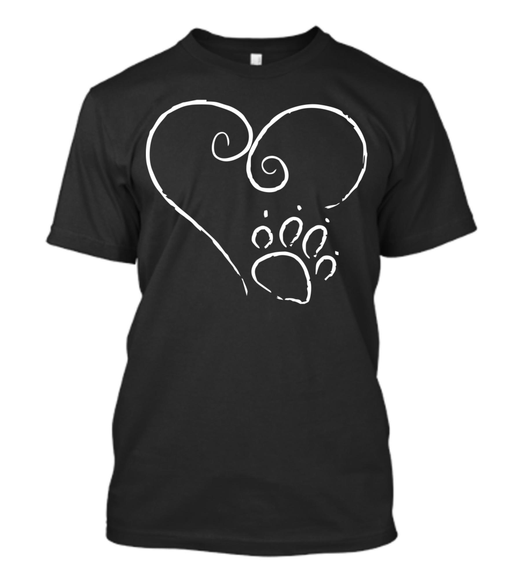 LoveMyPet Heart And Paw Prints T-Shirt