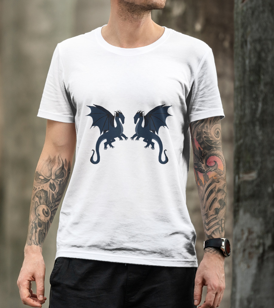 Blue Dragons Symmetrical Pair T-Shirt