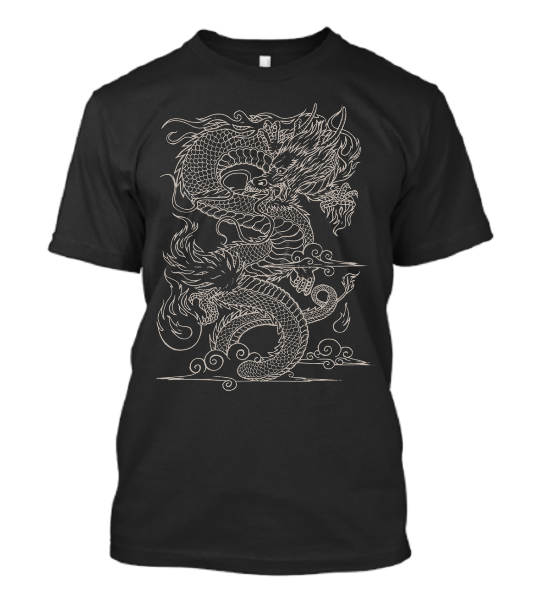Chinese Cloud Dragon Mythical Creature Spiraling T-Shirt