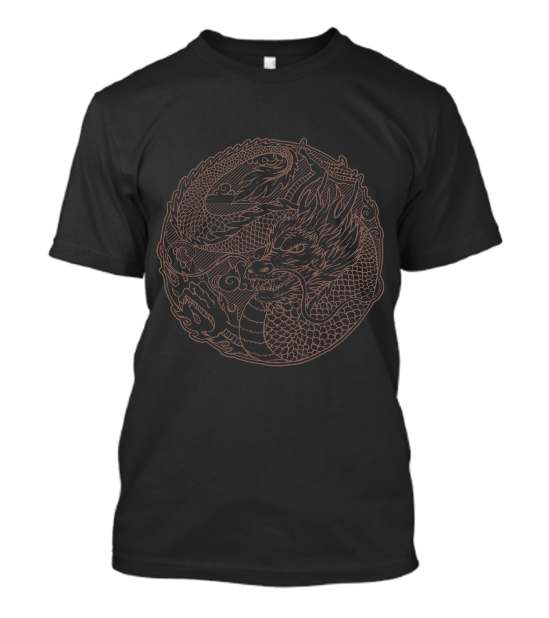 Circle Gold Chinese Dragon T-Shirt