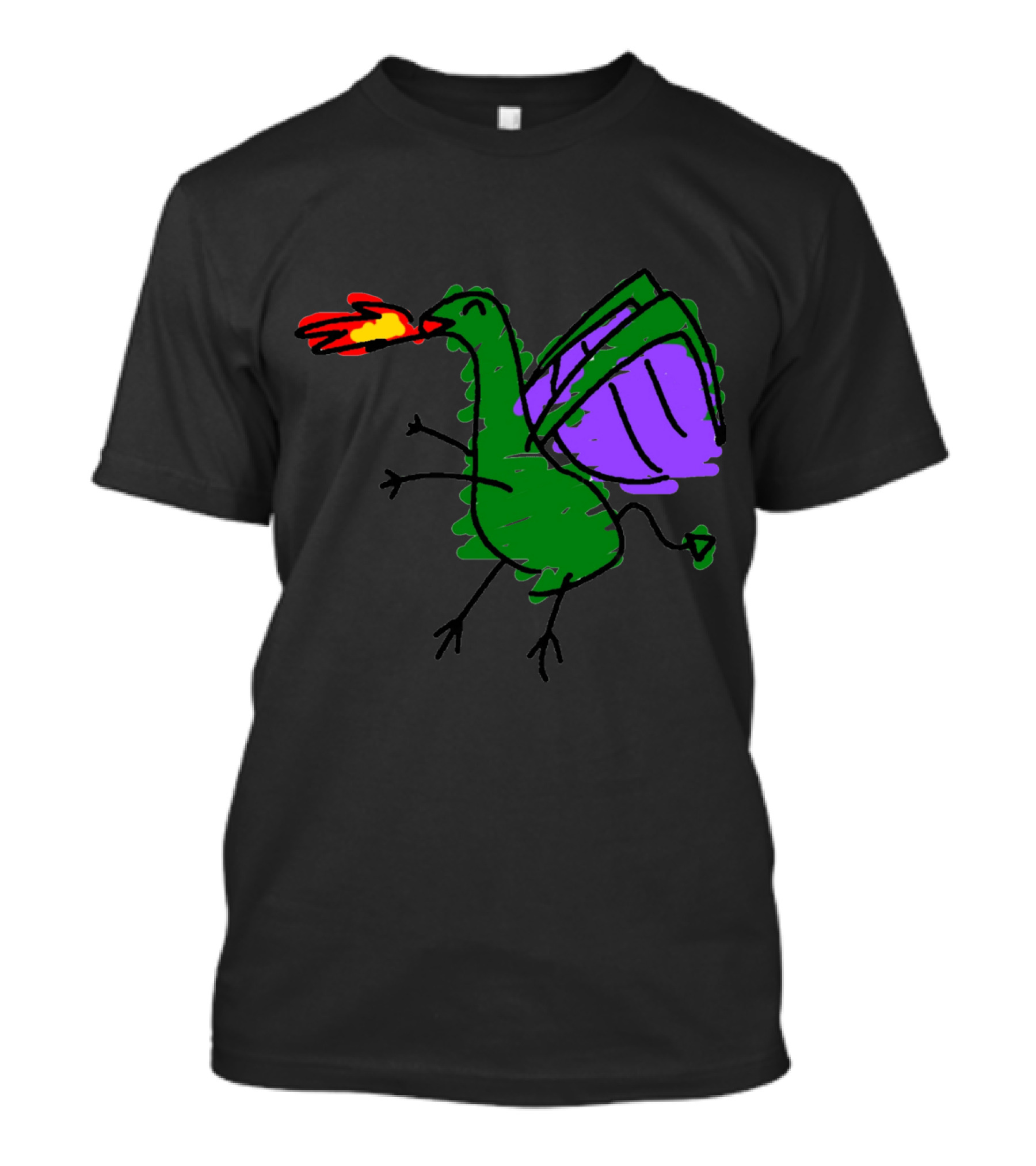 Draakje The Dragon Green And Purple Fire-Breathing Creature T-Shirt