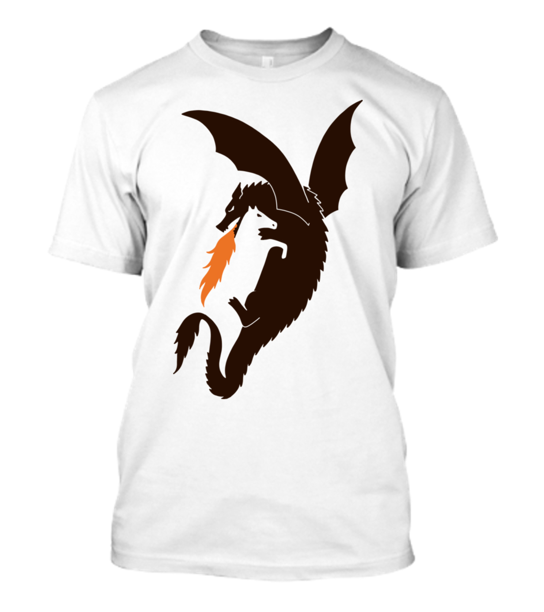 Dragon Embracing Horse With Fiery Mane T-Shirt