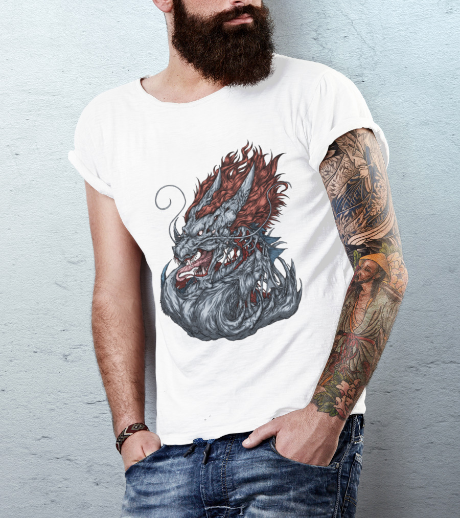 Dragon Death Fiery Ethereal Beast Roar T-Shirt