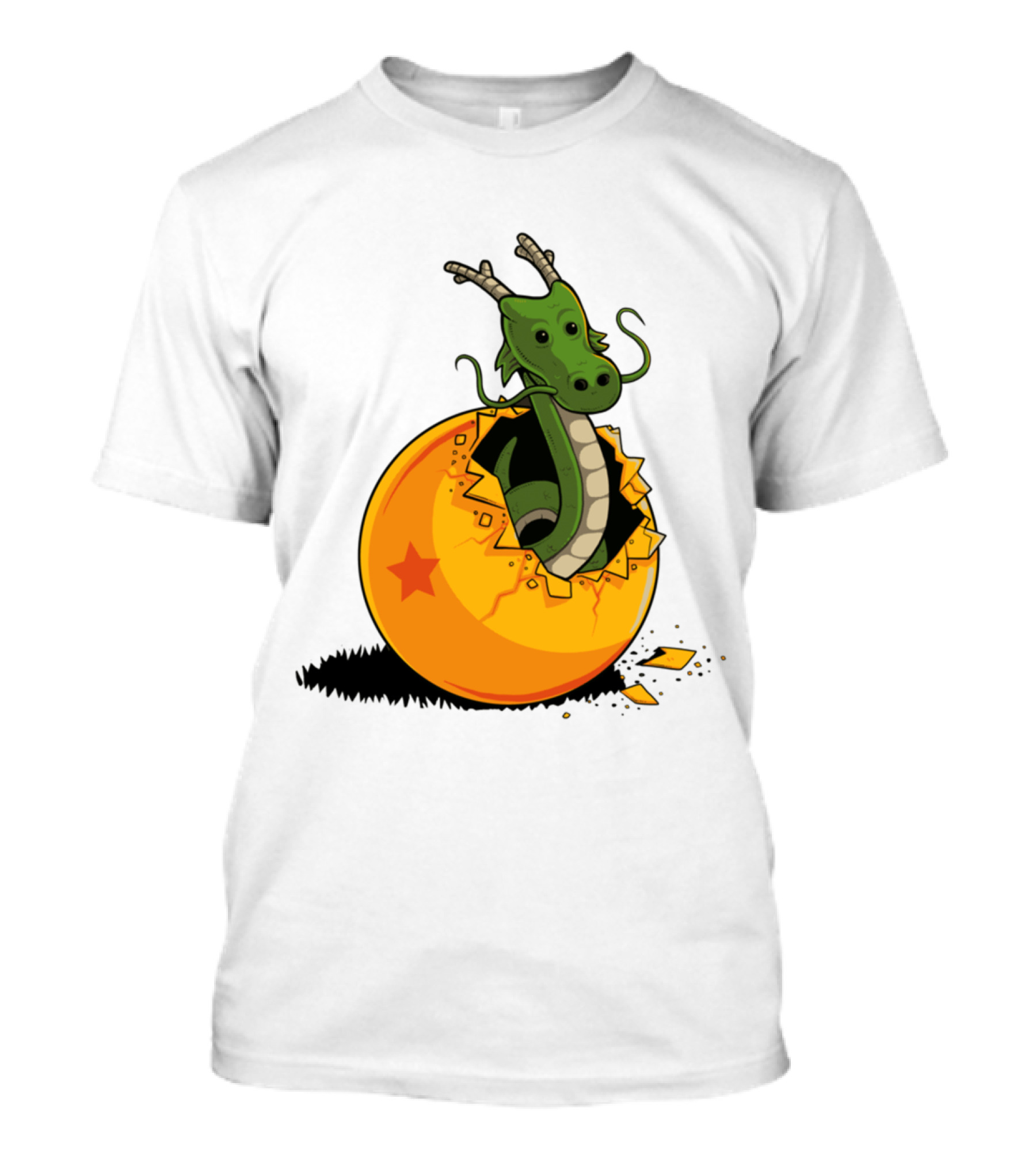 Dragon Ball Hatchling Emerging From Crackling Orange Sphere T-Shirt