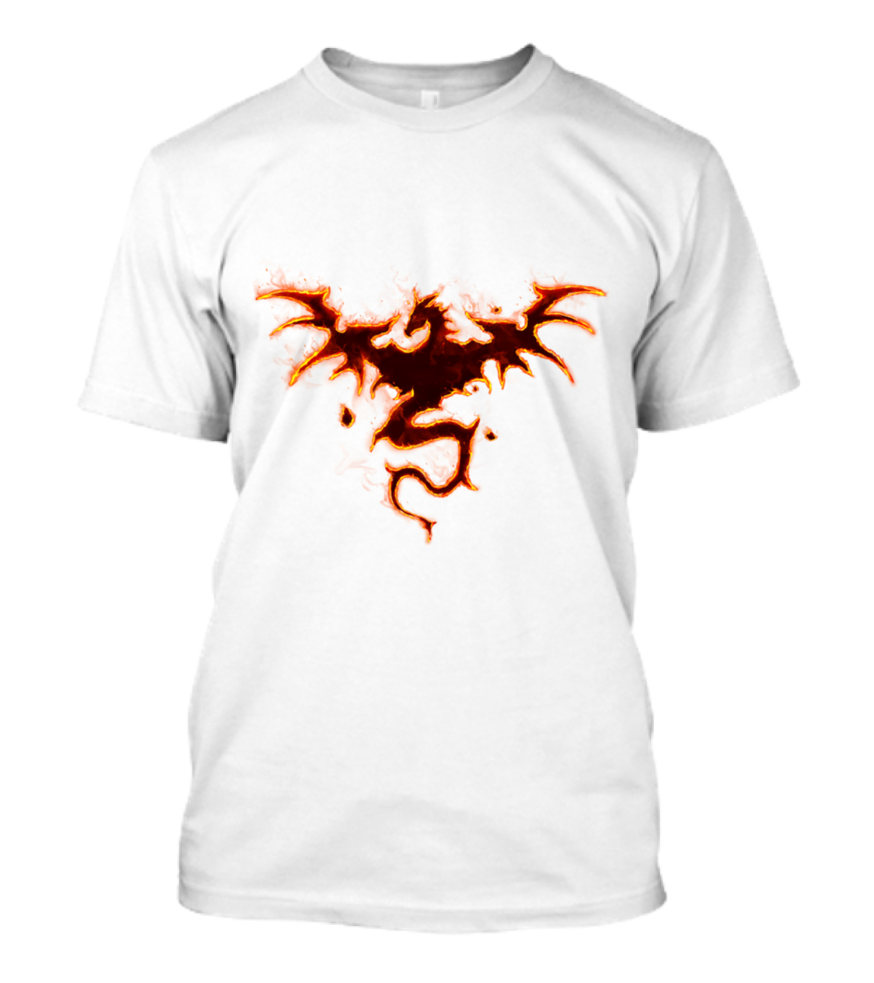 Dragon Mark Fiery Emblem Flames Twisted Wings T-Shirt