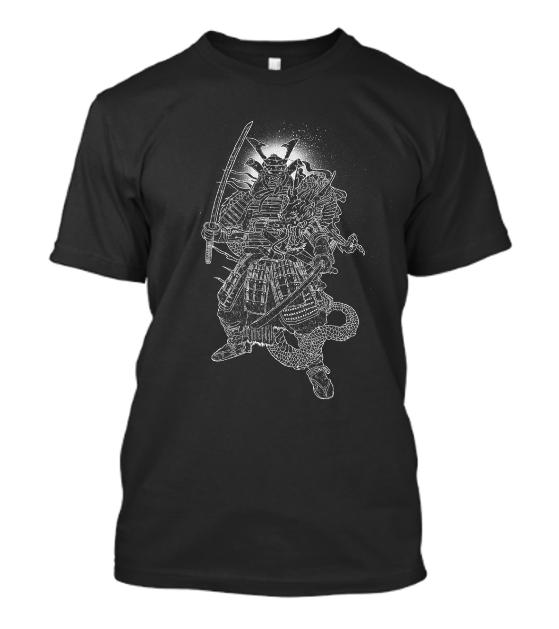 Dragon Samurai Warrior With Sword And Armor T-Shirt