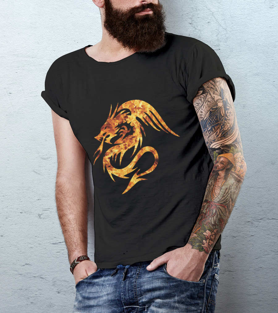 Fire Dragon Flames Iconic T-Shirt