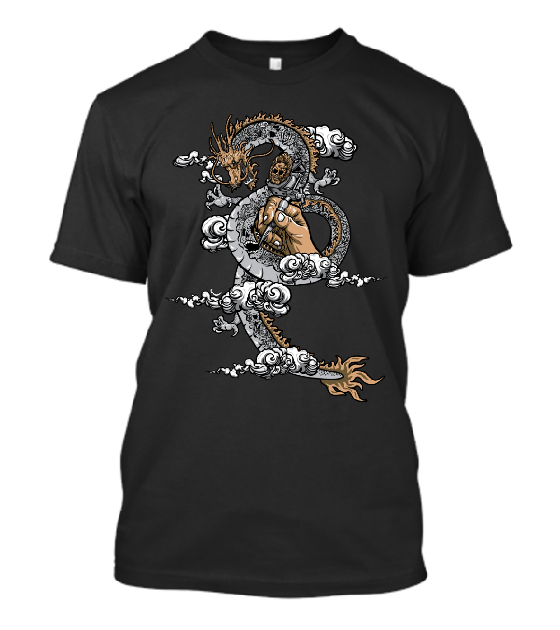 God Of Tattoo Dragon Artistry In Clouds T-Shirt