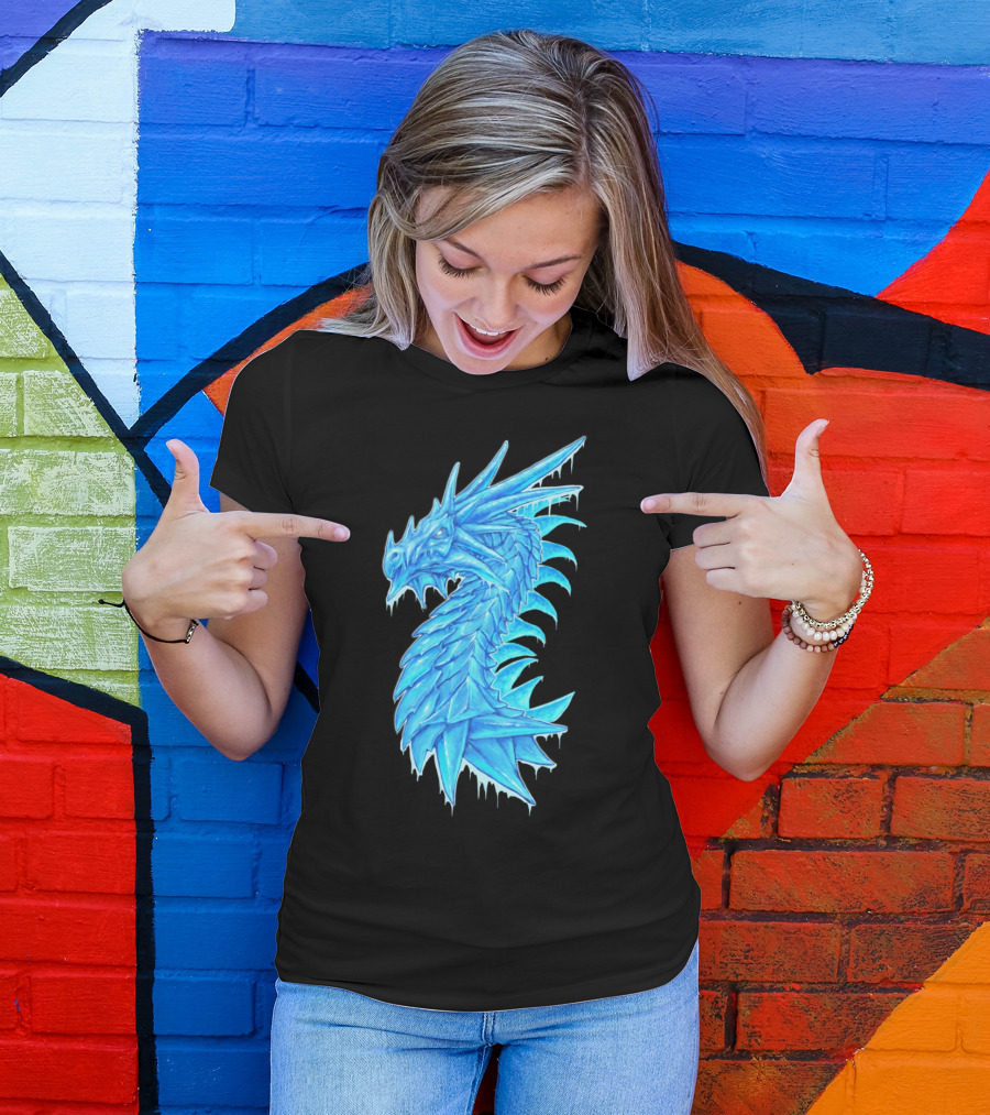 Ice Dragon Mythical Blue T-Shirt
