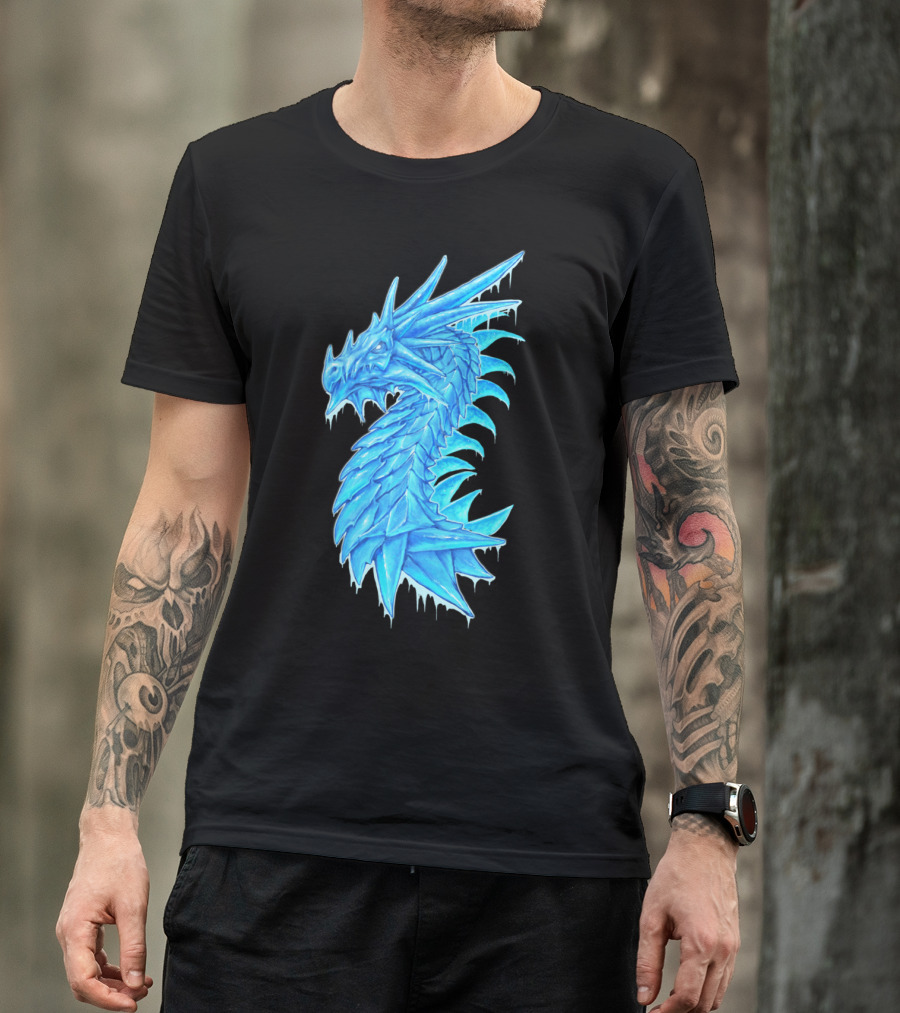 Ice Dragon Mythical Blue T-Shirt