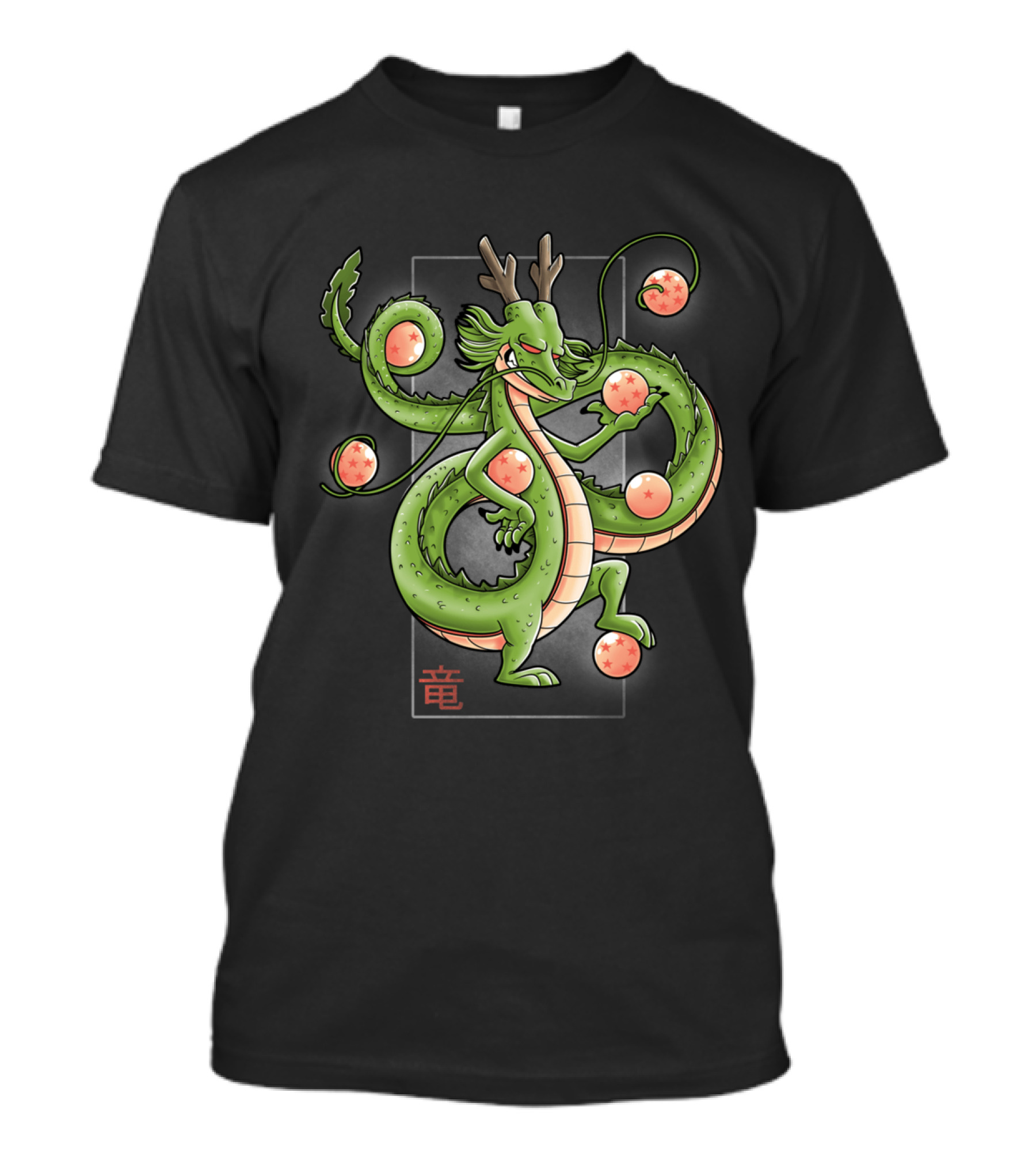 Shenron Dragon Collecting Dragon Balls Kanji T-Shirt
