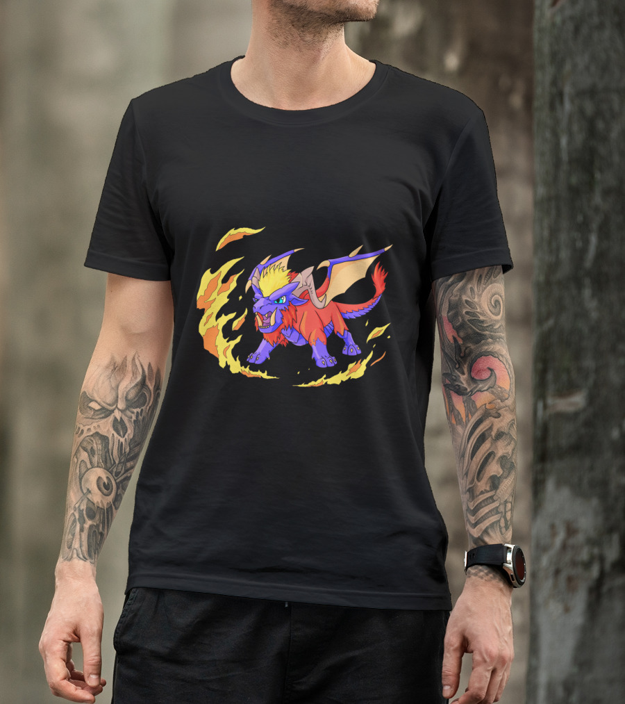 Mini Teo Dragon Fire Creature T-Shirt