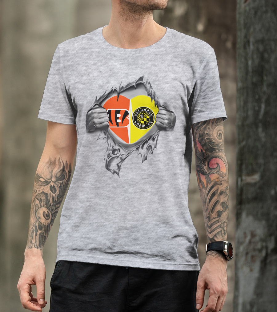 Bengals Columbus Crew SC Heart T-Shirt
