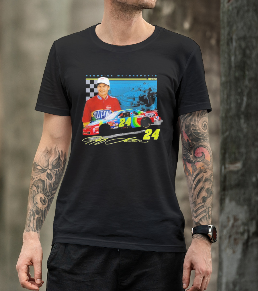 Jeff Gordon DuPont NASCAR 24 Hendrick Motorsports Legends Car Racing Team Collection T-Shirt