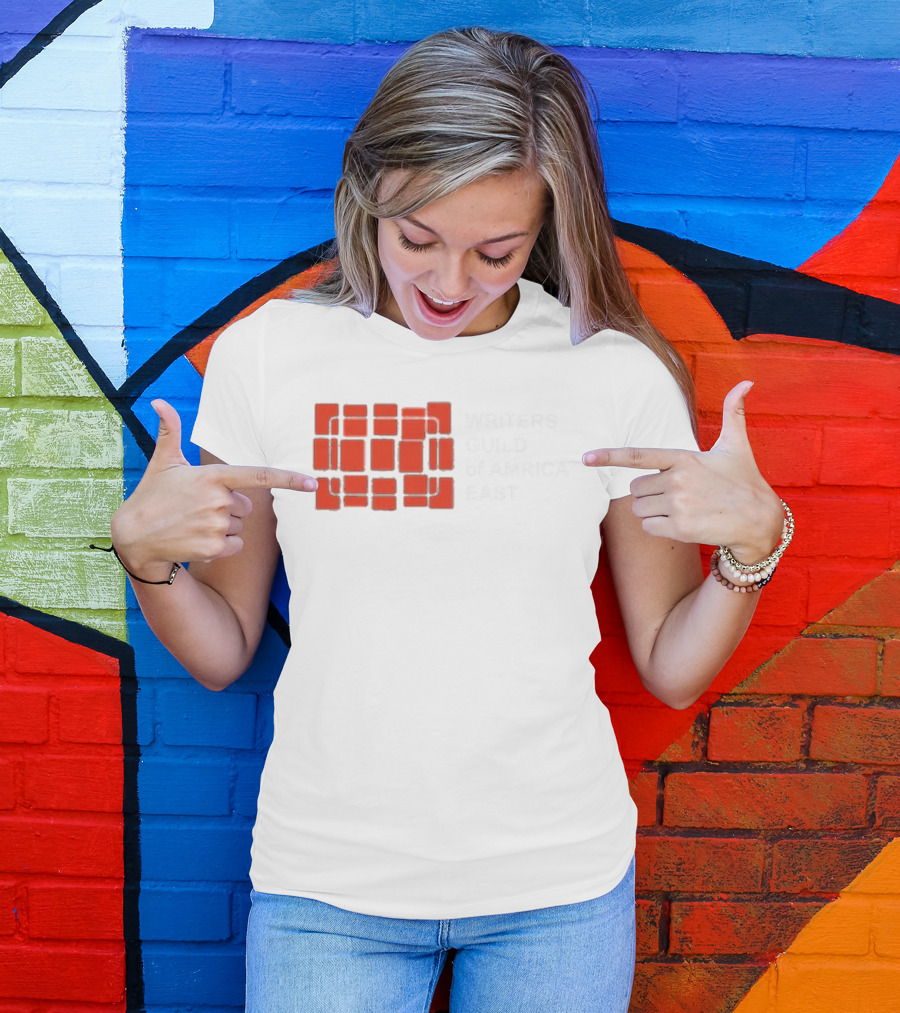 Writers Guild Of America East Red Block T-Shirt
