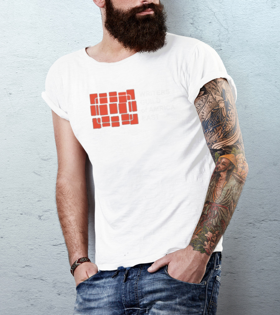 Writers Guild Of America East Red Block T-Shirt