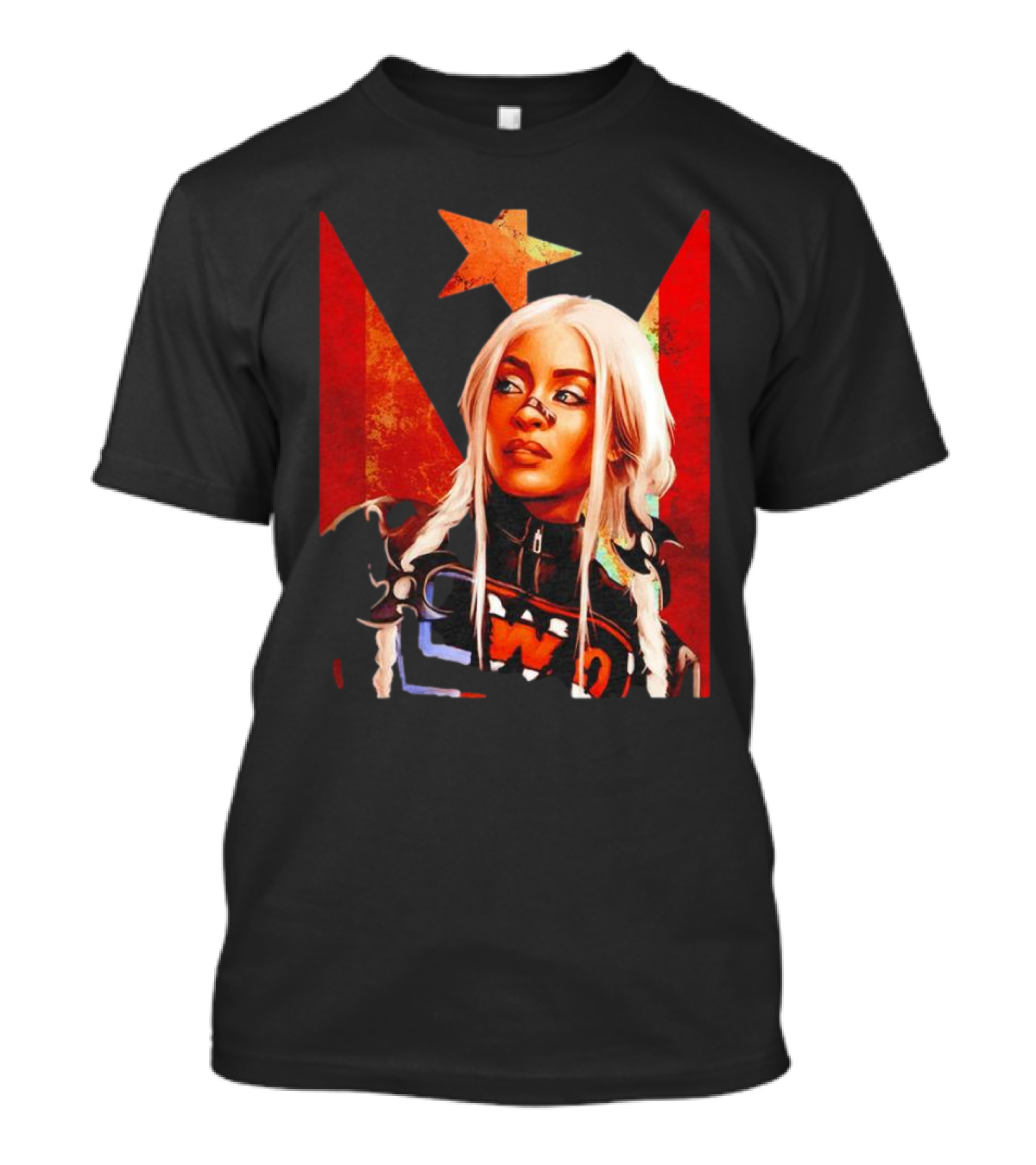 Zelina Vega Fear La Chancla Star Red White T-Shirt