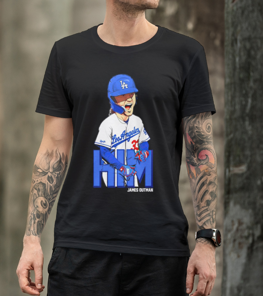 Los Angeles Baseball HIM James Outman 33 T-Shirt