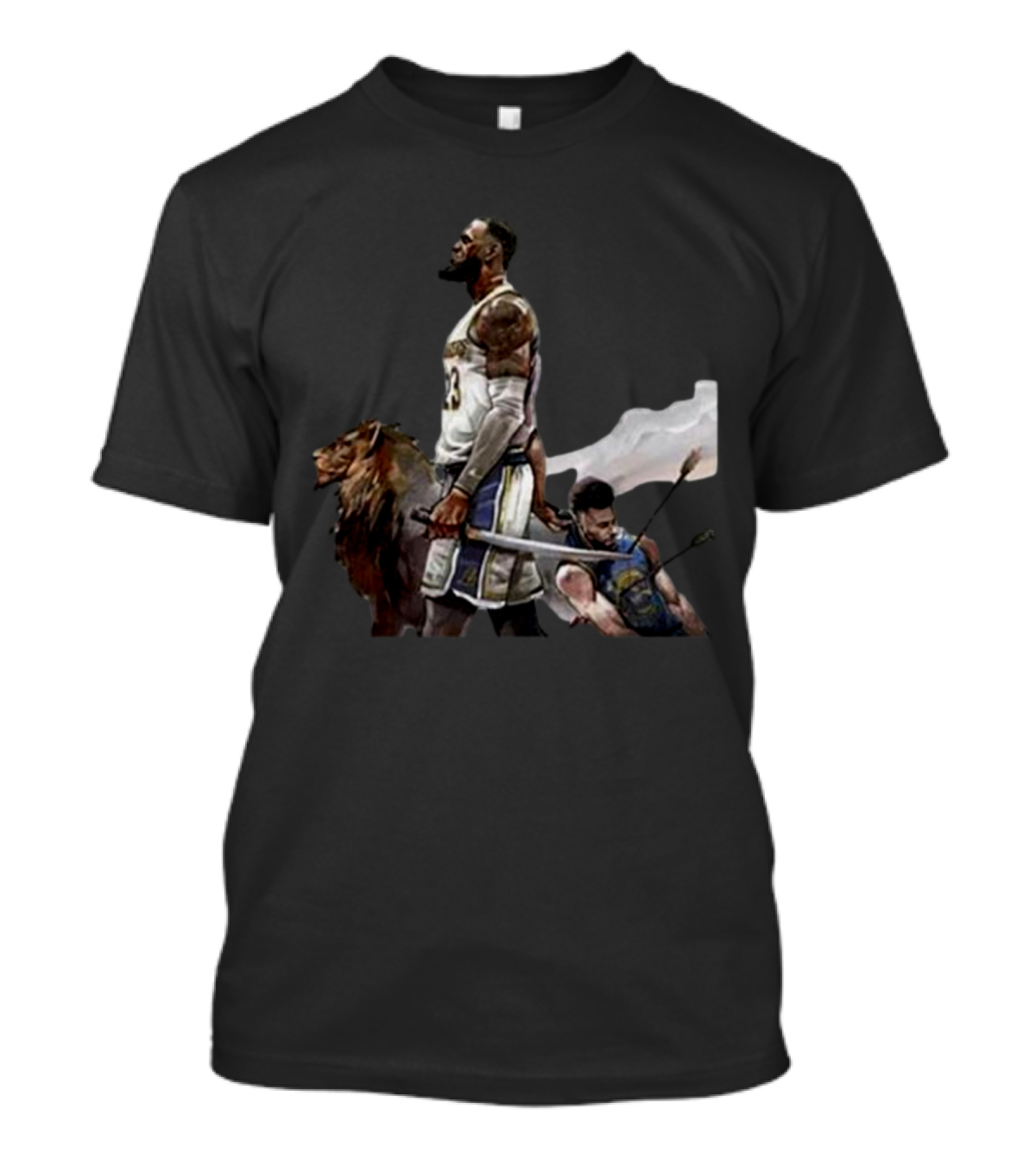 Lebron James 23 Lion Sword Warrior Stephen Curry Arrows T-Shirt