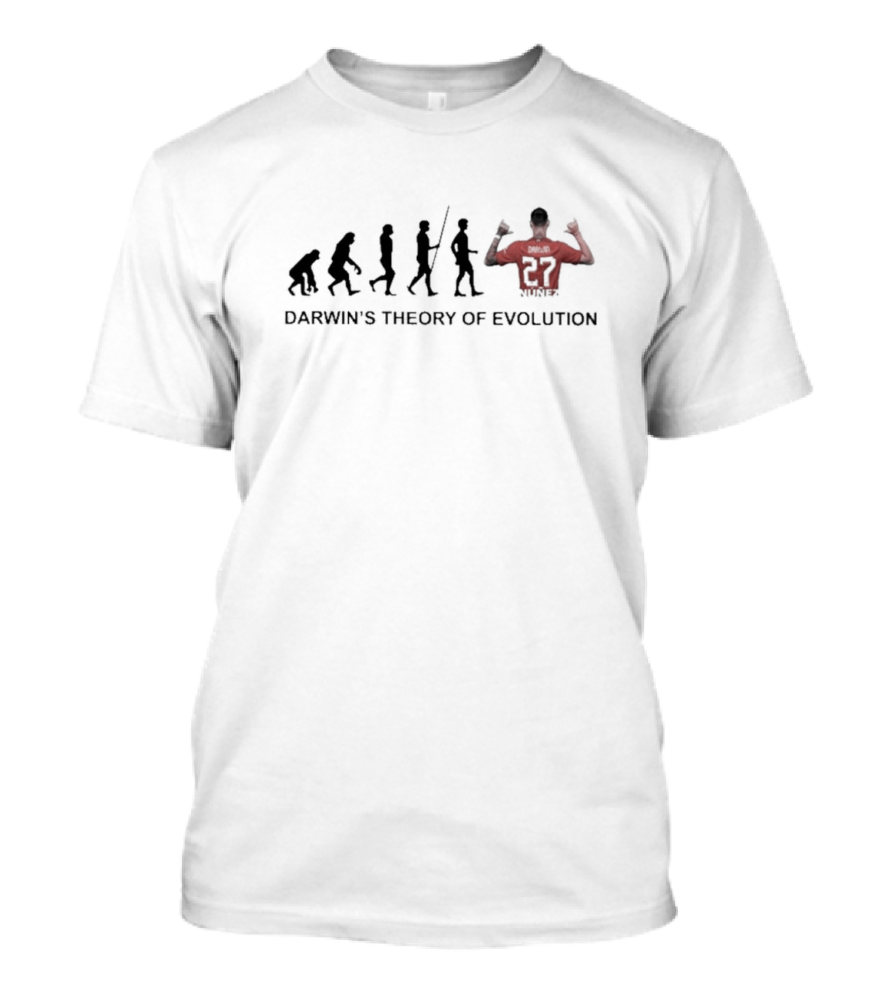 Darwin's Theory Of Evolution Soccer Player Number 27 T-Shirt