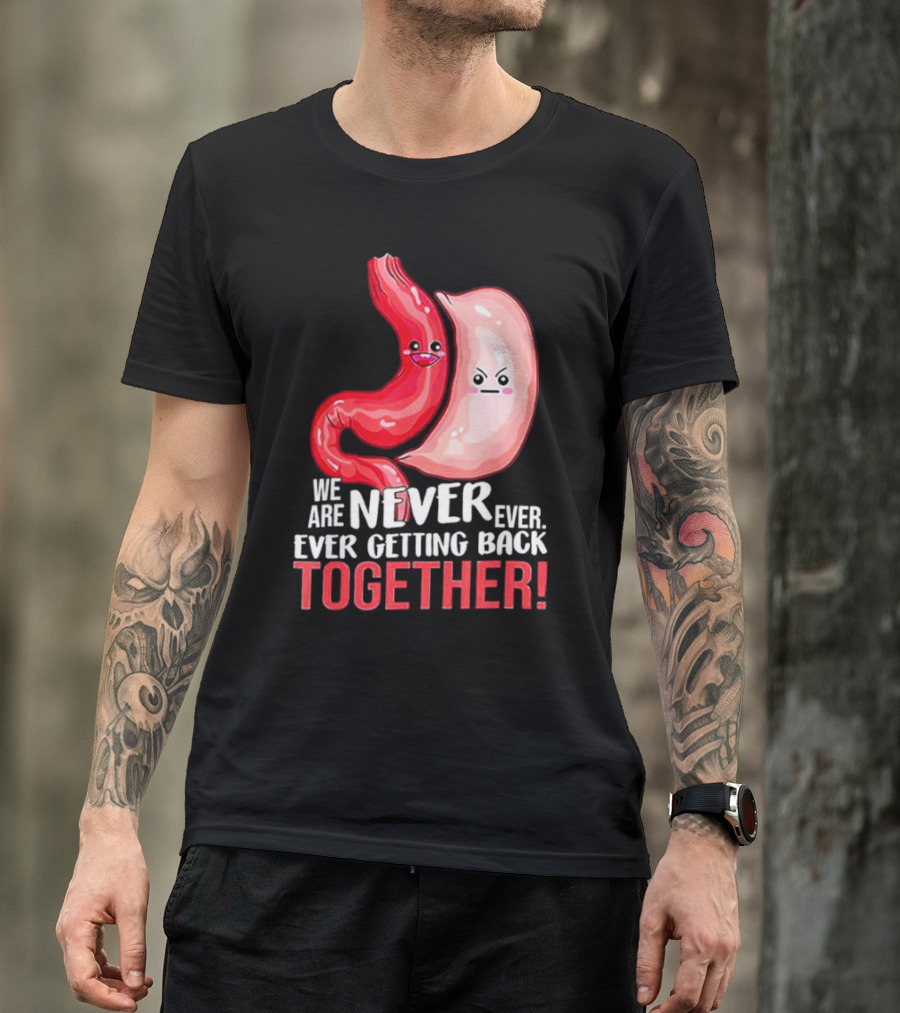 We Are Never Ever Ever Getting Back Together Angry Stomach And Intestine T-Shirt