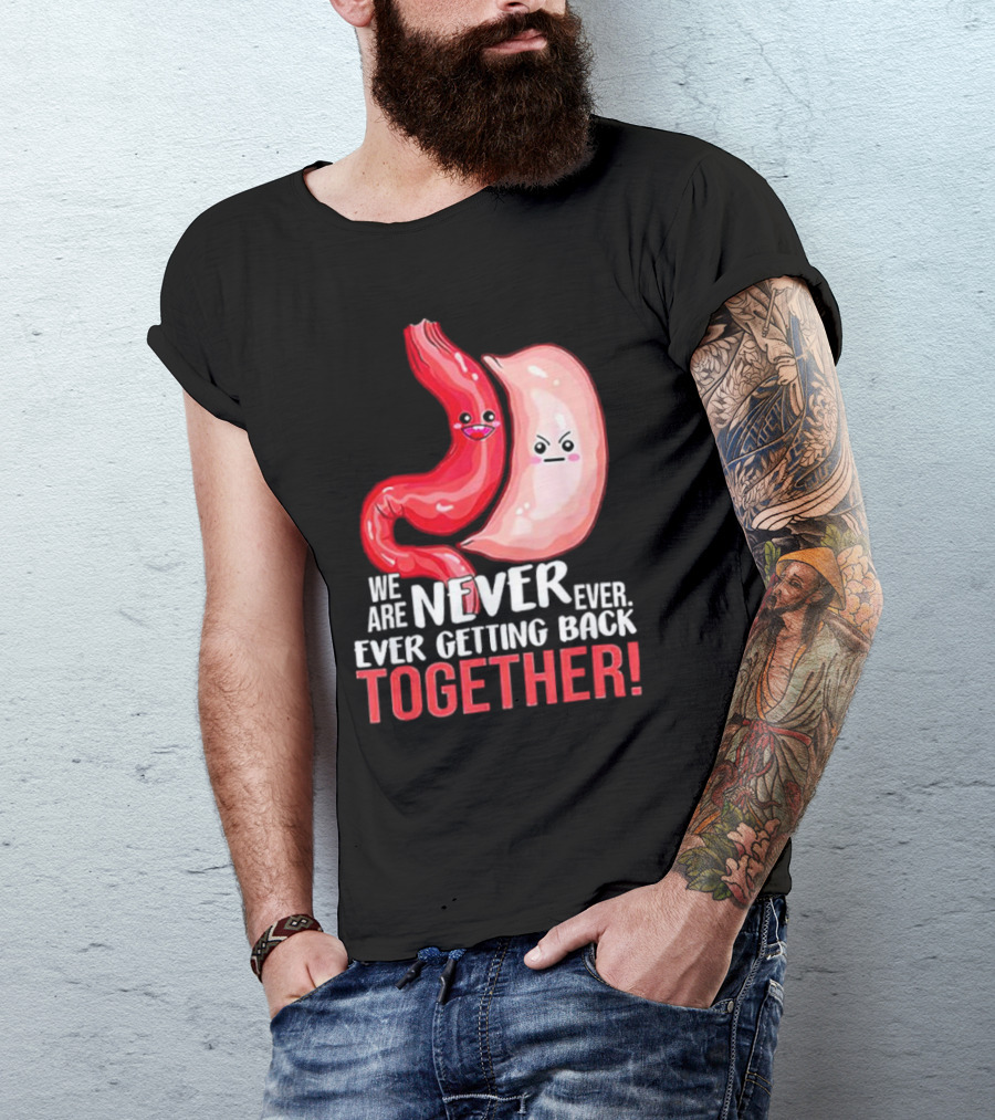 We Are Never Ever Ever Getting Back Together Angry Stomach And Intestine T-Shirt