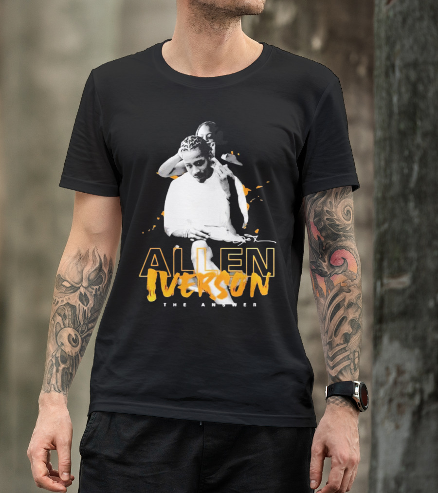Allen Iverson The Answer Philadelphia 76ers Braided By His Mom Signature T-Shirt