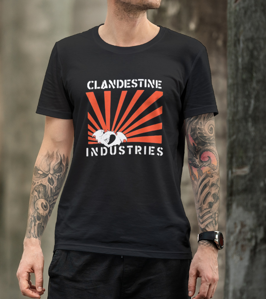 Clandestine Industries Bat Wings Sunburst T-Shirt