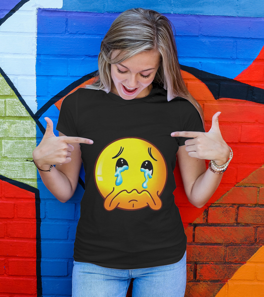Ginger Sad Crying Emoji T-Shirt