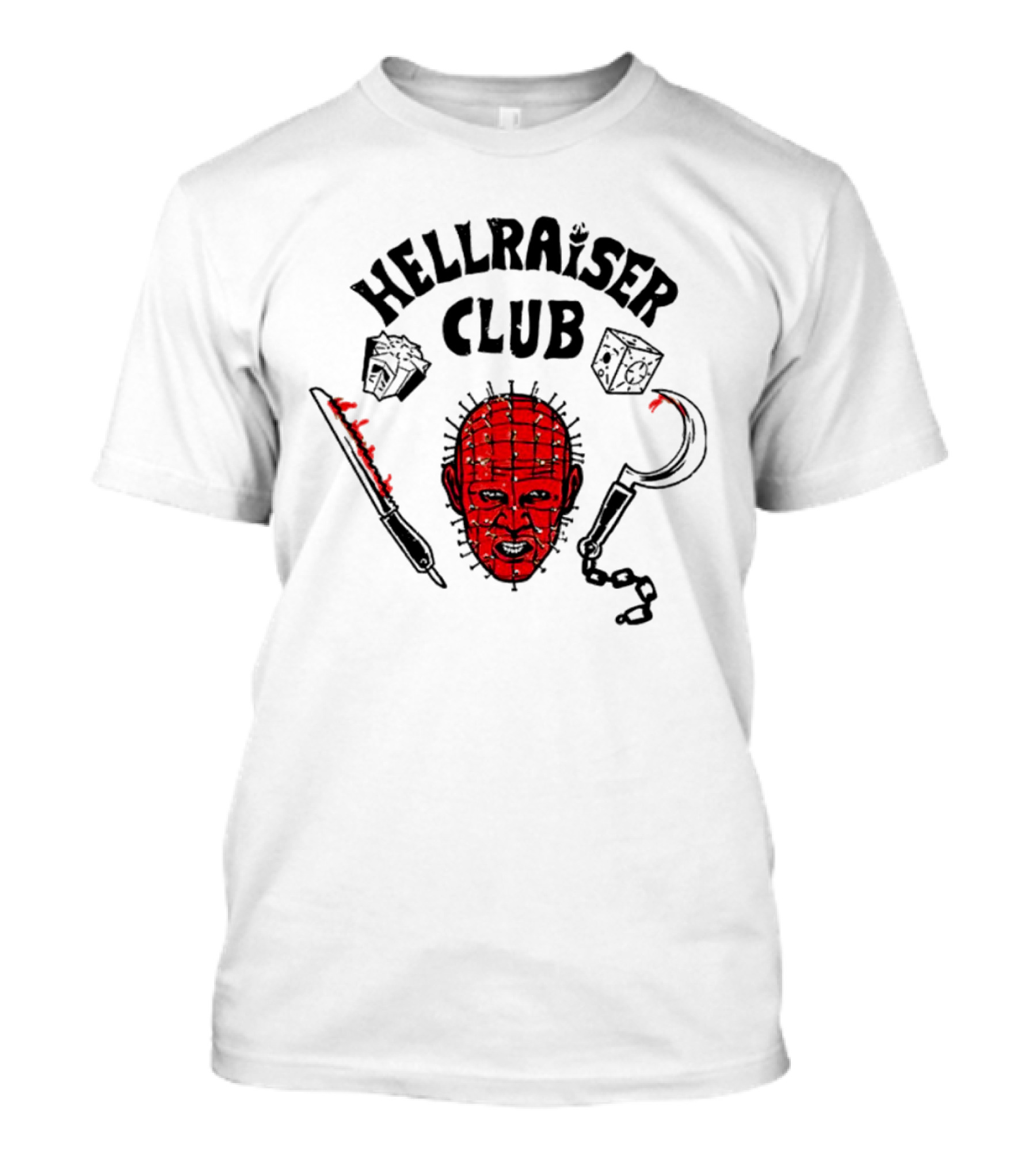 Stranger Things Hellraiser Club Dice And Pinhead T-Shirt