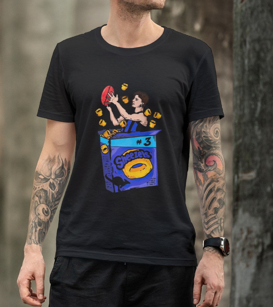 Sheezel’s Cheezels #3 Football Box With Yellow Chips And Player T-Shirt