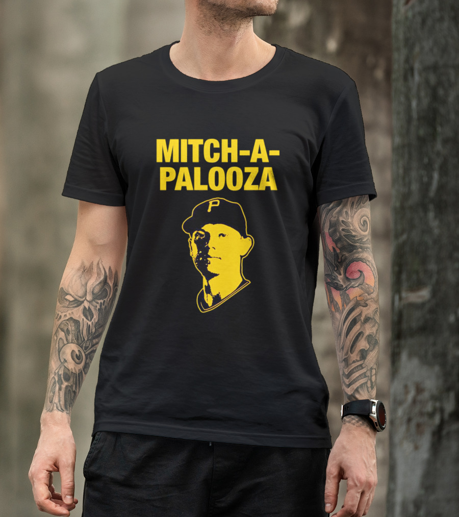 Pittsburgh Pirates Mitch-a-Palooza Bold Yellow Baseball Player T-Shirt