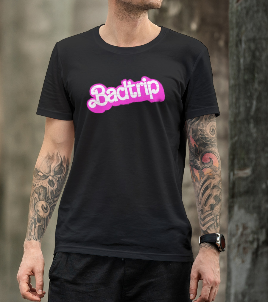 Linya-Linya Badtrip Pink Bubble Text T-Shirt