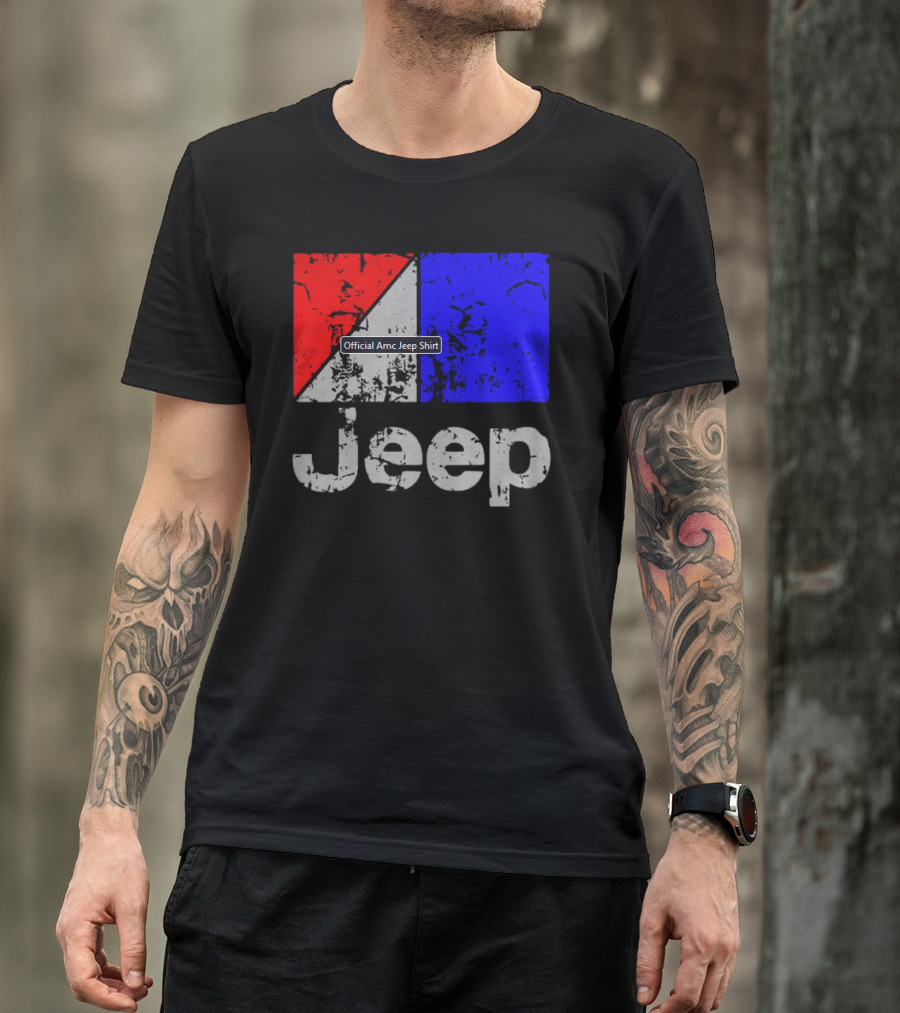 AMC Jeep Red Blue T-Shirt