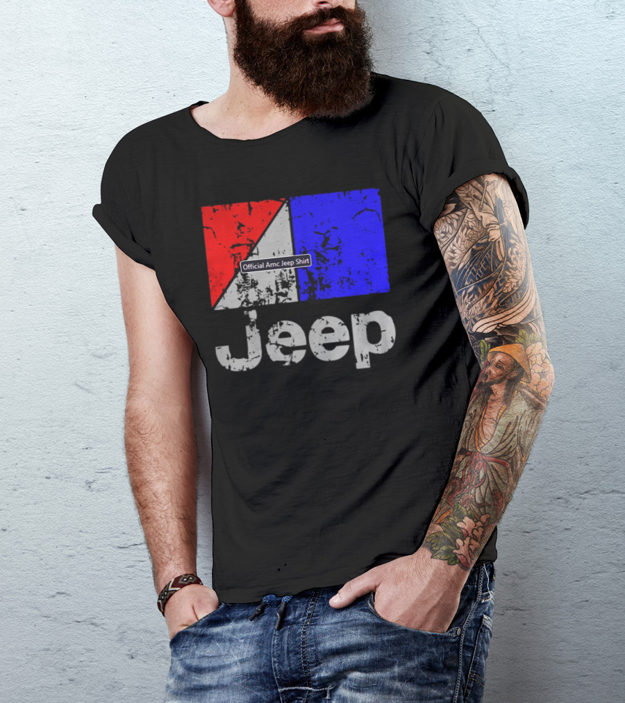 AMC Jeep Red Blue T-Shirt