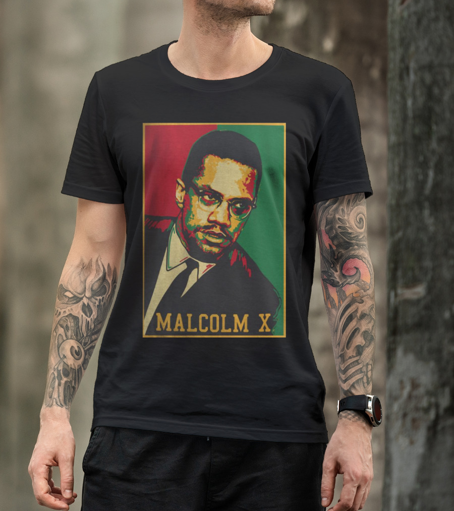 Malcolm X Red Green Black T-Shirt
