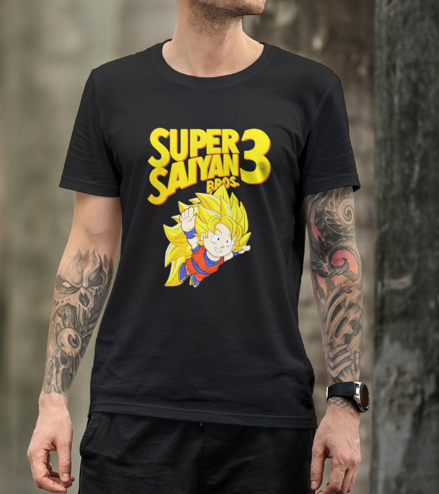 Super Saiyan 3 Bros Vintage Gaming Fusion T-Shirt