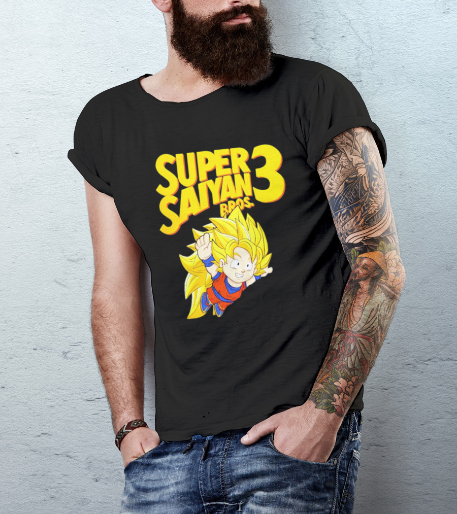 Super Saiyan 3 Bros Vintage Gaming Fusion T-Shirt