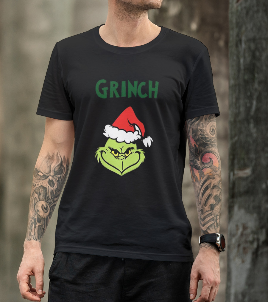 The Grinch Santa Hat Christmas T-Shirt