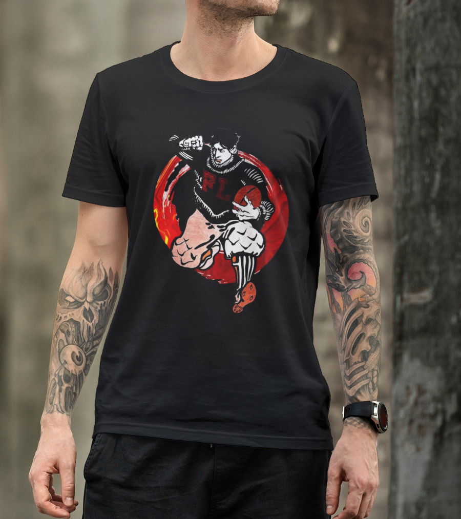 Flil Academy Football Player Stiff Arm Action T-Shirt