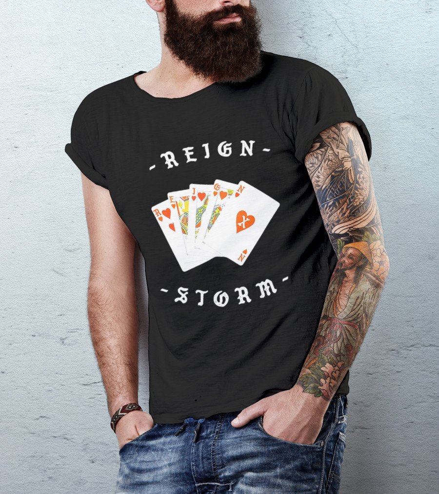 Reign X Playing Cards Hearts Deck Storm T-Shirt