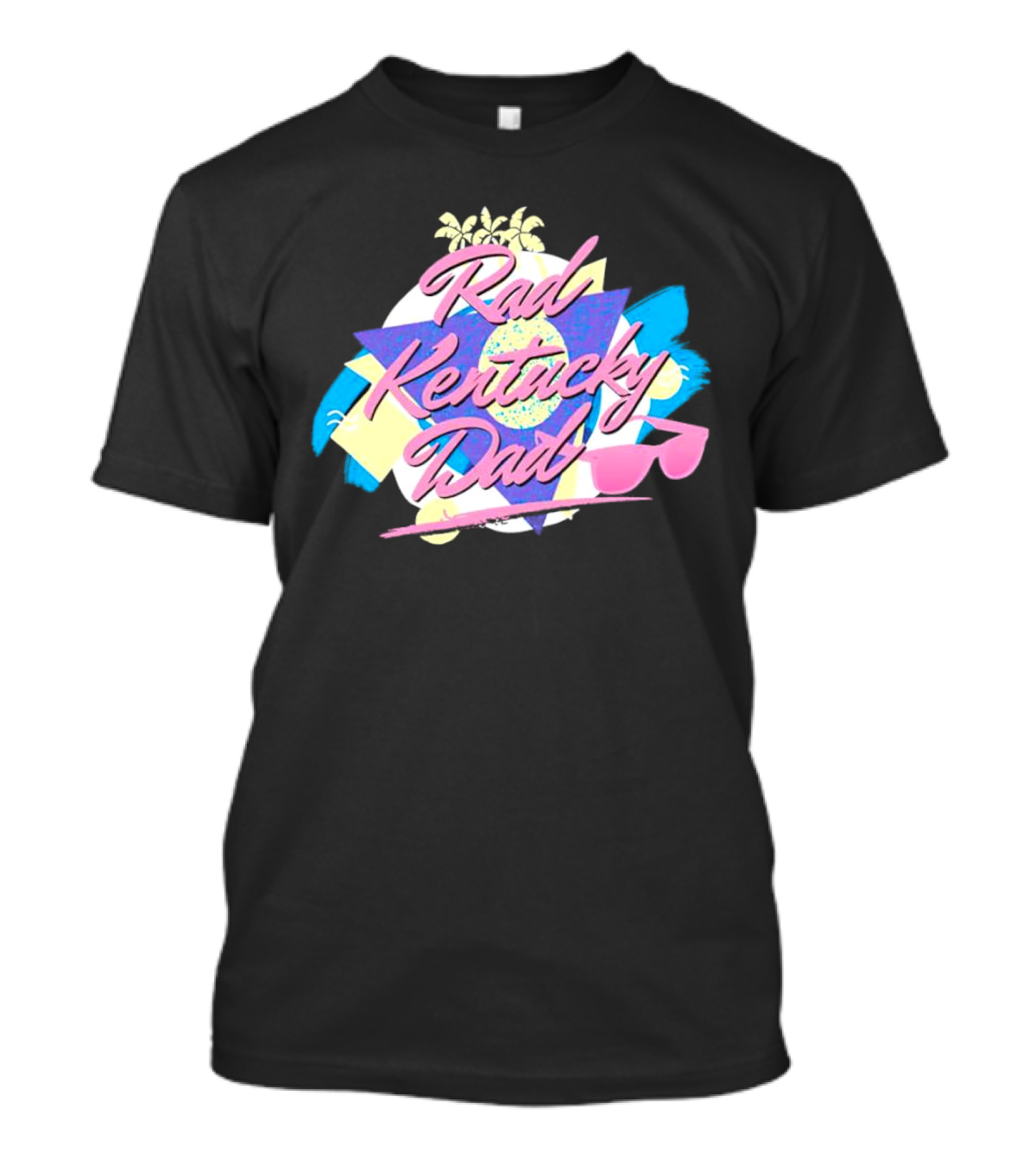 Rad Kentucky Dad 90’s Retro Palm Trees And Sunglasses Vibe T-Shirt