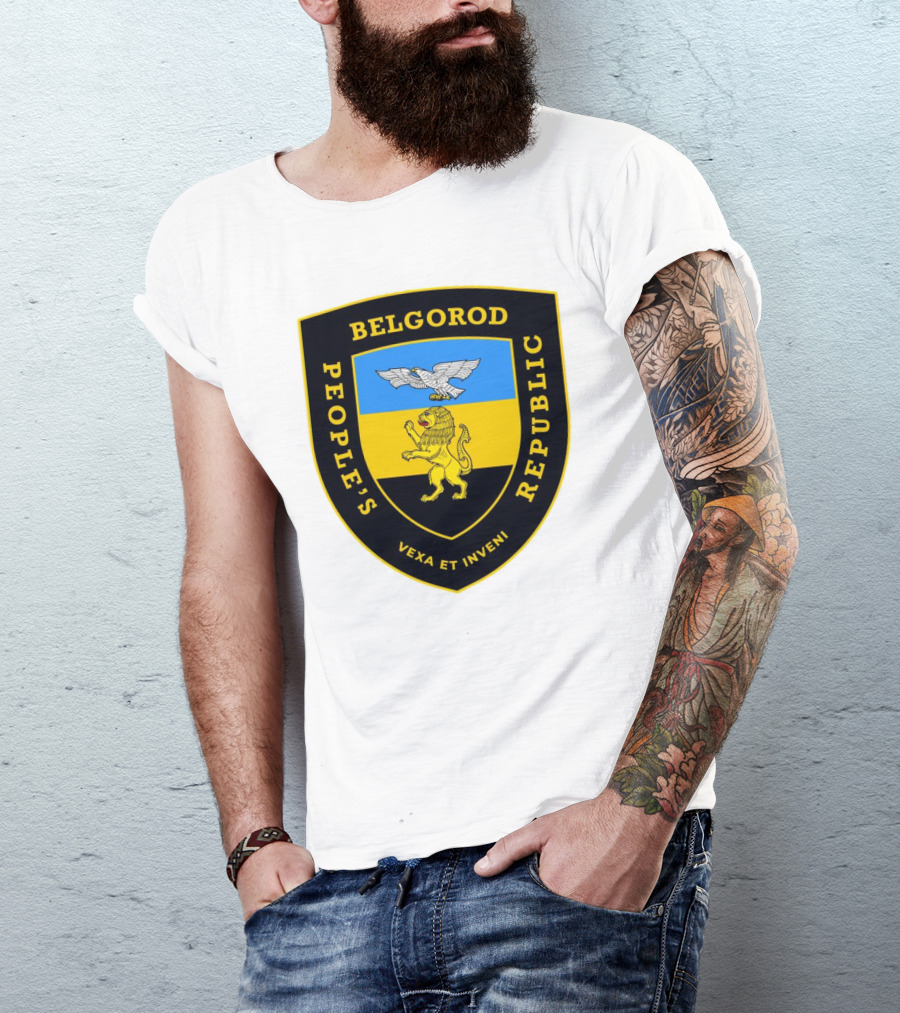 Belgorod People's Republic Emblem Vexa Et Inveni Shield Lion And Eagle Crest T-Shirt