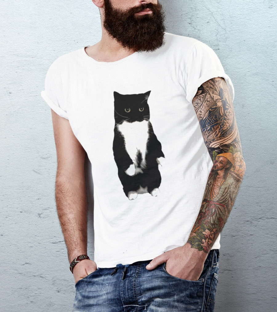 Unicouniuni Cat Playful Tuxedo T-Shirt