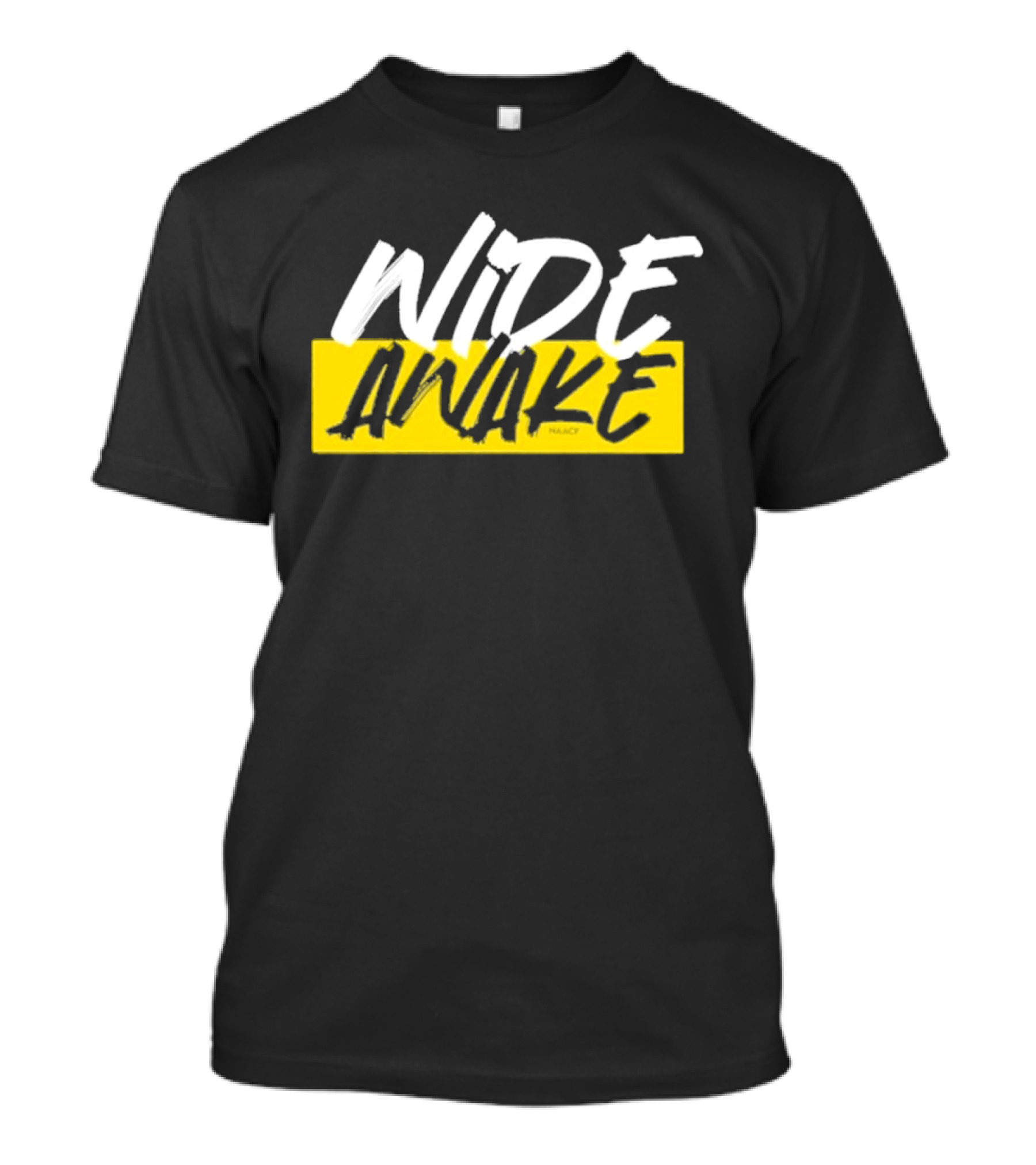 Wide Awake NAACP Yellow Block Text T-Shirt